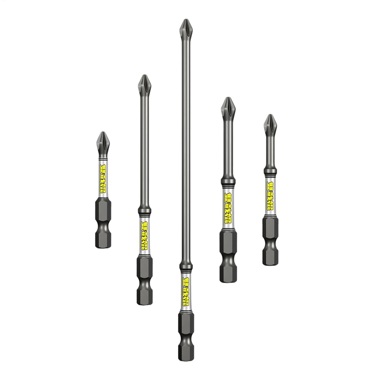 Tools In Workshop - ชุดดอกไขควง 5 ชิ้น ชุดเครื่องมือดอกสว่านกันสนิมสำหรับงานหนัก สำหรับใช้ในบ้าน โรงงาน