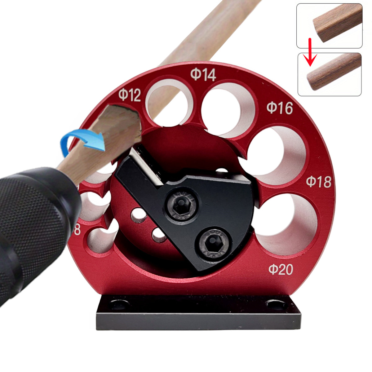 Dowel Jig Kit - เครื่องทำเดือย8รูแบบปรับได้ใบมีดคาร์ไบด์ขนาด8มม.-20มม. เครื่องมือช่วยในการกัด Bor listrik สำหรับงานไม้