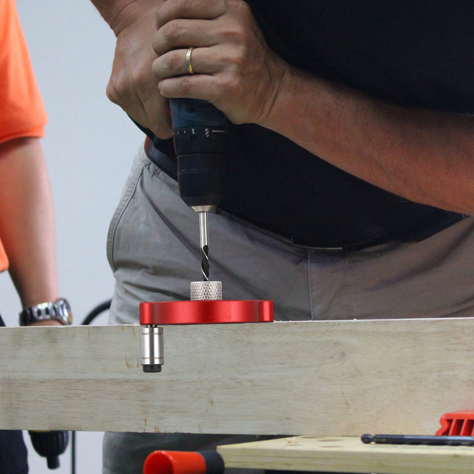 Dowel Jig Kit - ชุดอุปกรณ์เจาะรูงานไม้ อลูมิเนียมอัลลอยด์ พร้อมตัวกำหนดตำแหน่งเดือย ช่วยจัดศูนย์รูเจาะได้เอง สำหรับการเจาะเดือยบานตู้และบานพับอย่างแม่นยำ