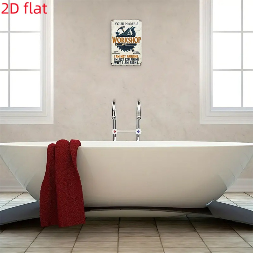 [2D Flat] ป้ายโลหะสลักชื่อแบบก - Workshop Tools With Name บทวิจารณ์และราคา