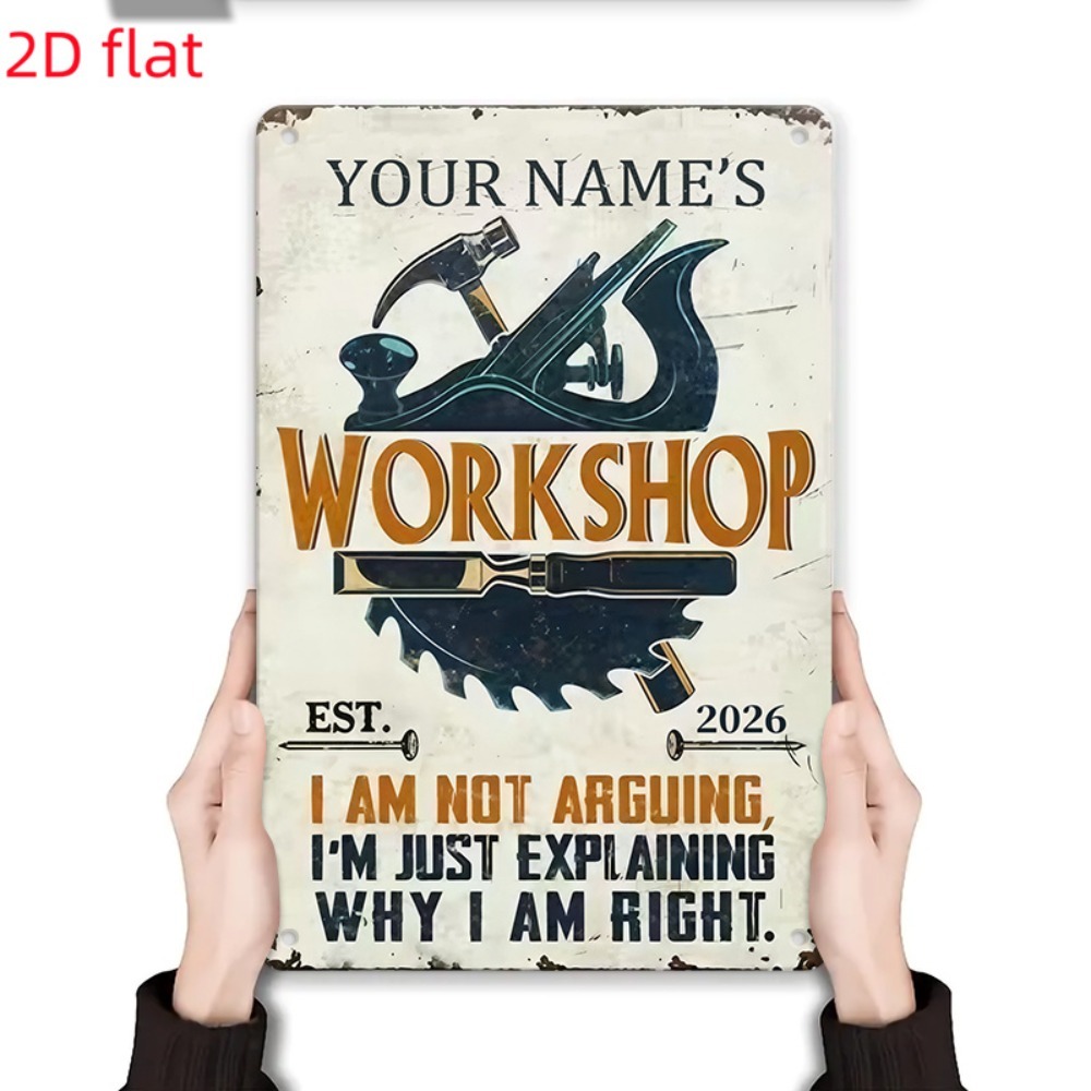[2D Flat] ป้ายโลหะสลักชื่อแบบก - Workshop Tools With Name บทวิจารณ์และราคา