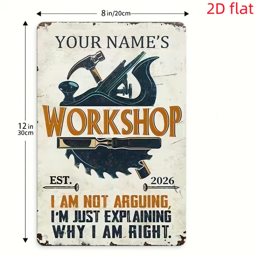 [2D Flat] ป้ายโลหะสลักชื่อแบบก - Workshop Tools With Name บทวิจารณ์และราคา