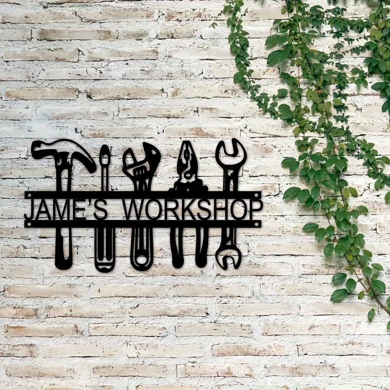 ป้ายโลหะตกแต่งผนังสไตล์อินดัสเ - Workshop Tools With Name บทวิจารณ์และราคา