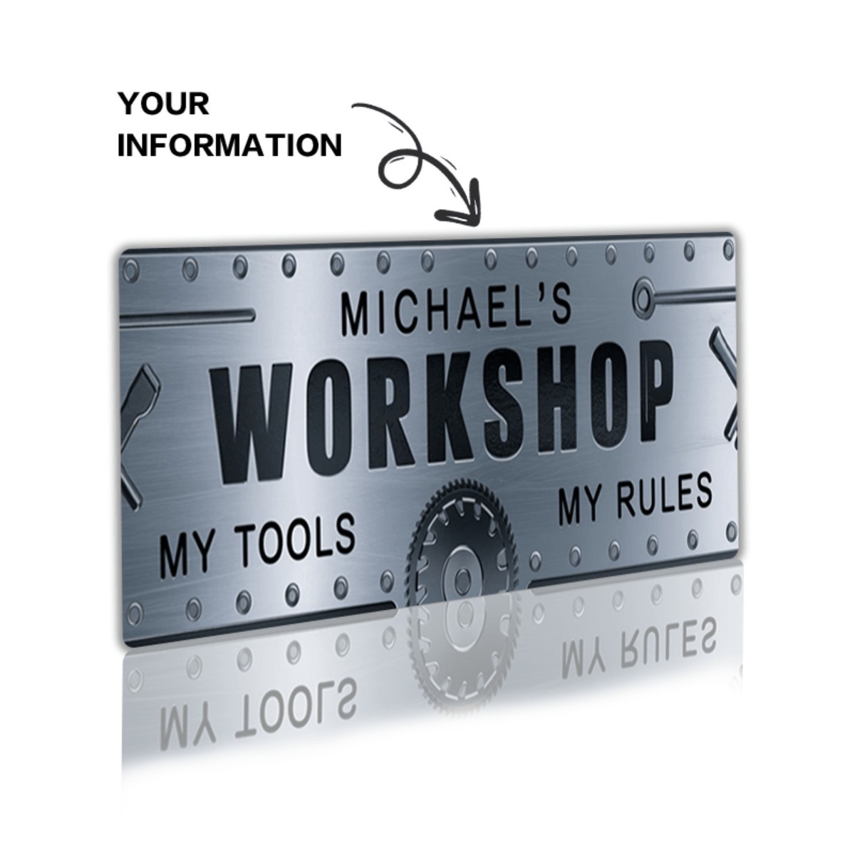 ป้ายอะลูมิเนียมงานฝีมือสลักชื่ - Workshop Tools With Name บทวิจารณ์และราคา