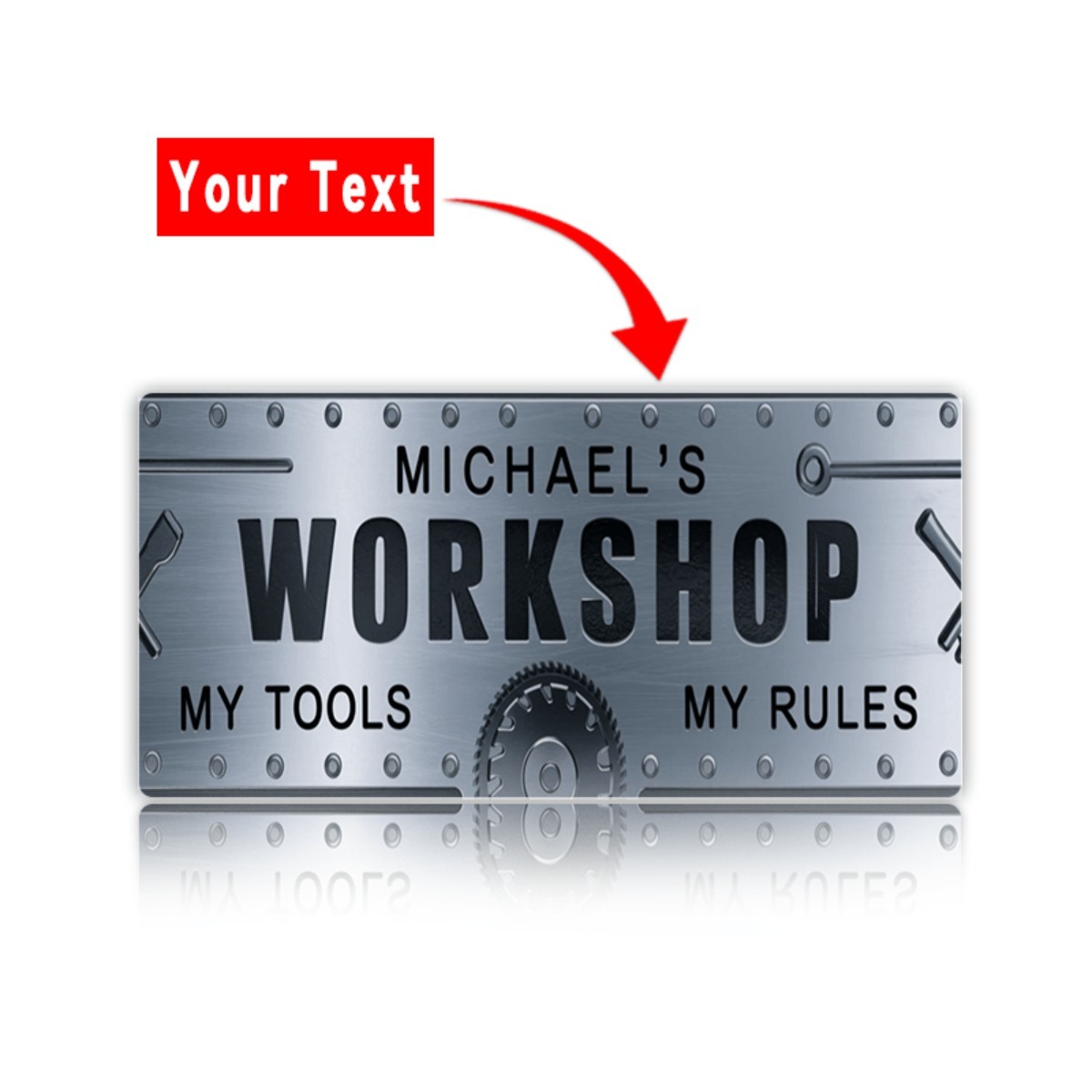 ป้ายอะลูมิเนียมงานฝีมือสลักชื่ - Workshop Tools With Name บทวิจารณ์และราคา