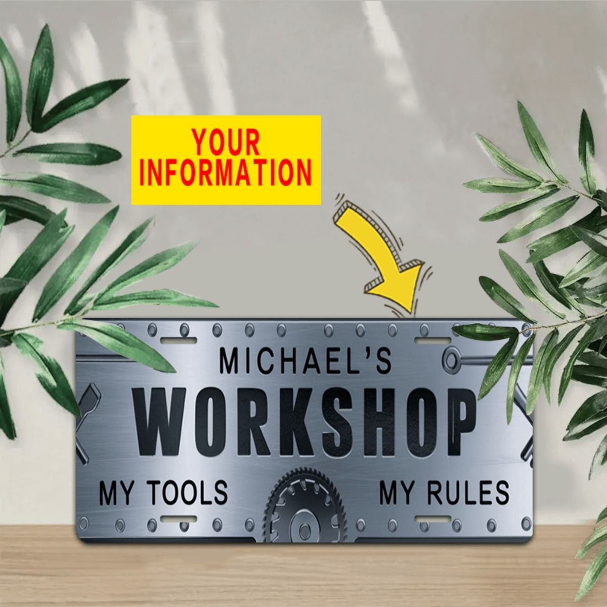 ป้ายอะลูมิเนียมงานฝีมือสลักชื่ - Workshop Tools With Name บทวิจารณ์และราคา