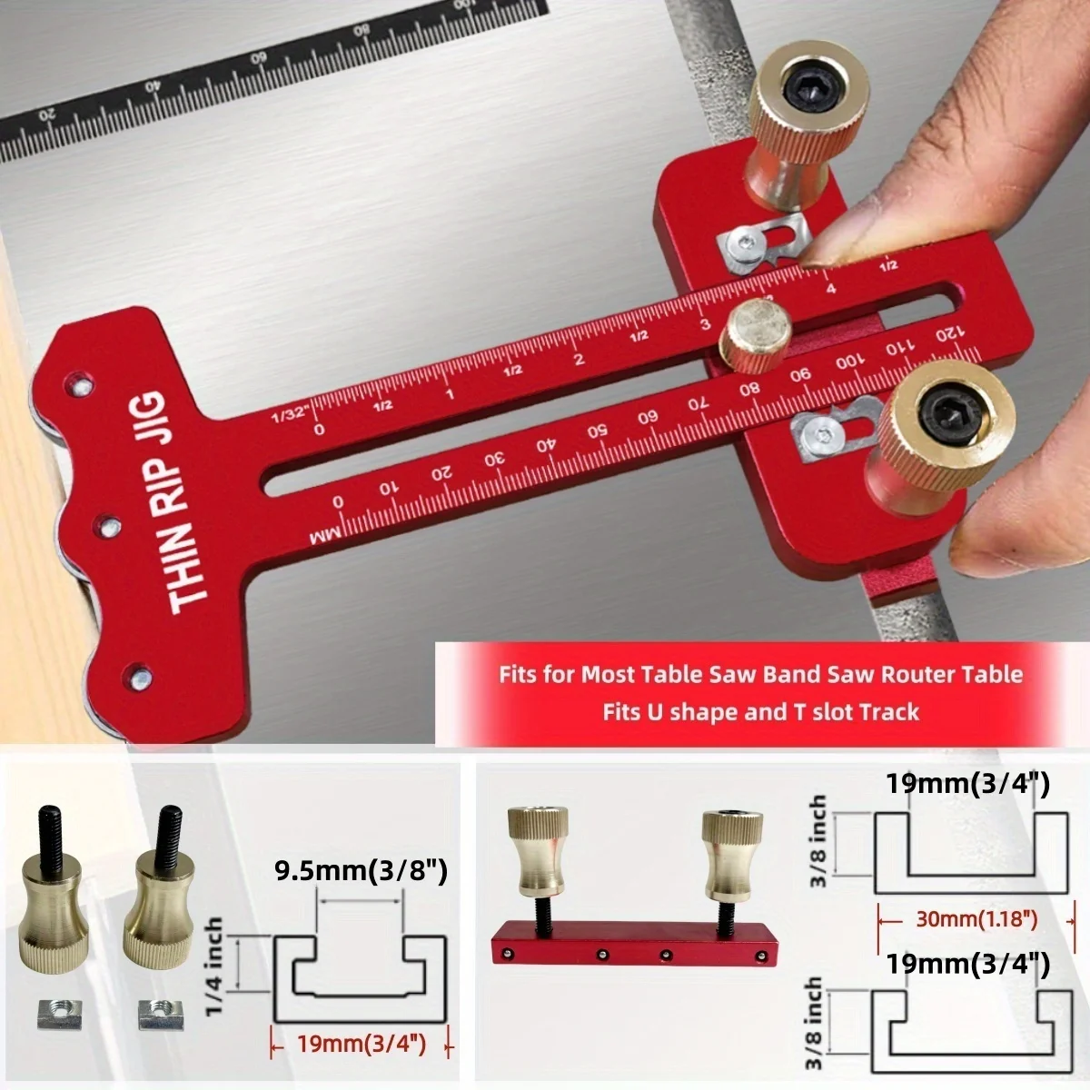 Thin Rip Table Saw Jig,3 รอก T - Dowel Jig Kit บทวิจารณ์และราคา