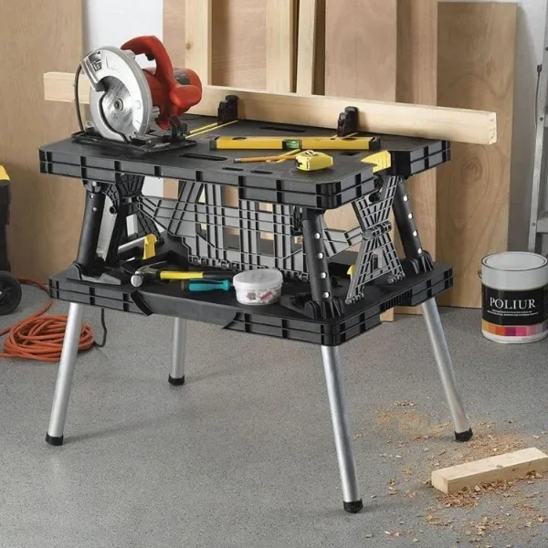 แบบพกพาพับโต๊ะทํางานเครื่องมือ - Workbench Portable Fold บทวิจารณ์และราคา